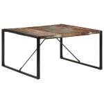 Vidaxl table de salle  manger 140x140x75 cm bois de rcupration