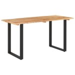 Vidaxl table de salle  manger 140x70x76 cm bois dacacia solide