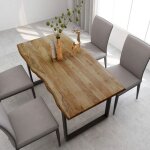 Vidaxl table de salle  manger 154x80x76 cm bois dacacia solide 286473