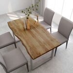 Vidaxl table de salle  manger 154x80x76 cm bois dacacia solide 286477