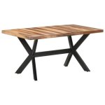Vidaxl table de salle  manger 160x80x75 cm bois avec finition miel