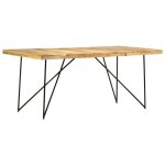 Vidaxl table de salle  manger 180x90x76 cm bois de manguier massif