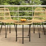 Vidaxl table de salle � manger �50 cm verre tremp� et acier 319432