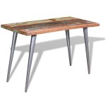 Vidaxl table de salle à manger bois de récupération 120 x 60 x 76 cm Vidaxl table de salle à manger bois de récupération 120 x 60 x 76 cm