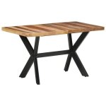 Vidaxl table de salle  manger 140x70x75 cm bois avec finition miel