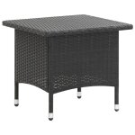 Vidaxl table à thé noir 50x50x47 cm résine tressée Vidaxl table à thé noir 50x50x47 cm résine tressée