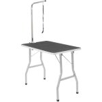 Vidaxl table de toilettage ajustable pour chiens chats 1 potence