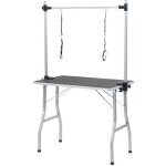 Vidaxl table de toilettage ajustable pour chiens chats 2 potences