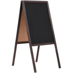 Vidaxl tableau noir double face bois de c�dre autoportant 40 x 60 cm