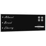 Vidaxl tableau noir magn�tique mural en verre 60 x 20 cm