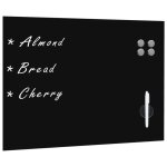 Vidaxl tableau noir magn�tique mural en verre 80 x 60 cm