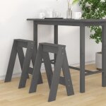 Vidaxl 2x chaises de bar tabourets de cuisine siges de bistro meubles de salon comptoir intrieur gris ...