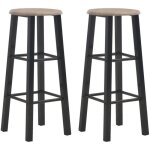 Vidaxl lot de 2 tabourets de bar chaise de pub sige de bistrot meuble de salle  manger cuisine salon ...