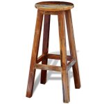 Vidaxl tabouret de bar en bois massif recycl chaise haute fauteuil bistrot 241647