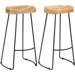 Vidaxl lot de 2 tabourets de bar gavin chaise de pub si�ge de bistrot meuble de salle � manger cuisine ...