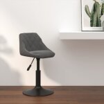 Vidaxl tabouret de bar gris fonc� velours.
