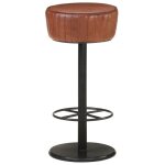 Tabouret de bar - vidaxl - marron - cuir véritable - acier enduit de poudre - 37 x 76 cm Tabouret de bar - vidaxl - marron - cuir véritable - acier enduit de poudre - 37 x 76 cm