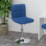 Vidaxl tabouret de bar pivotant bleu tissu Vidaxl tabouret de bar pivotant bleu tissu