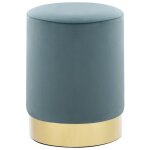 Vidaxl tabouret bleu clair et doré velours 28 x 36 cm 249840 Vidaxl tabouret bleu clair et doré velours 28 x 36 cm 249840