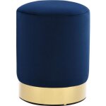 Vidaxl tabouret bleu et doré velours 28 x 36 cm 249833 Vidaxl tabouret bleu et doré velours 28 x 36 cm 249833