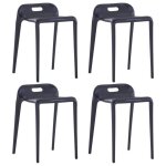 Vidaxl 4x tabourets empilables tabouret de cuisine tabouret de salle  manger tabouret de bar comptoir ...