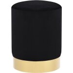 Vidaxl tabouret noir et dor� velours 28 x 36 cm 249839