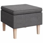 Vidaxl tabouret avec pieds en bois si�ge pouf repose - pied tabouret de canap� salon salle de s�jour ...