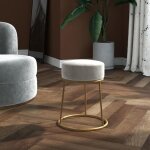 Vidaxl tabouret rond pouf de salon repose - pied de salle de s�jour tabouret de couloir chambre � coucher ...