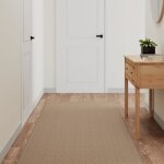 Vidaxl tapis de couloir aspect sisal sable 80x200 cm 355790