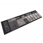 Vidaxl tapis de cuisine lavable impression caf� noir 45x150 cm velours 136555