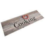 Vidaxl tapis de cuisine lavable impression cuisine gris 60x180 cm 136547