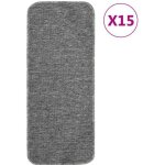 Vidaxl tapis descalier antid�rapants 15pcs 60x25cm gris rectangulaire