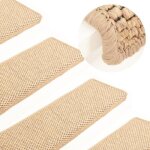 Vidaxl tapis descalier autocollants 15 pcs 65x25 cm beige clair Vidaxl tapis descalier autocollants 15 pcs 65x25 cm beige clair