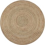 Tapis - vidaxl - jute tress - 120 cm - rond - naturel