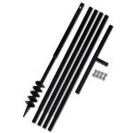 Vidaxl tarire de sol avec manche 80 mm et tube dextension 5 m acier