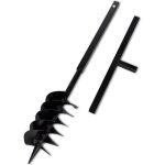 Vidaxl tarire de sol avec mche de tarire 150 mm acier noir