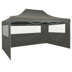 Vidaxl tente pliable 3 paroi 431x291x315 cm anthracite jardin terrasse patio pavillon 44973