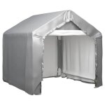 Vidaxl tente de rangement gris 180x180 cm acier galvanis