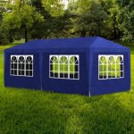 Vidaxl tente de rception bleu tonnelle pavillon chapiteau de jardin patio 90337