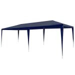 Vidaxl tente de r�ception 3x6 m pe bleu tonnelle pavillon chapiteau de jardin 45083