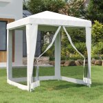 Vidaxl tente de r�ception avec 4 parois lat�rales en maille tonnelle chapiteau pavillon belv�d�re patio ...
