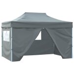 Vidaxl tente de rception pliable avec 4 parois tonnelle dextrieur chapiteau de jardin belvdre voyage ...