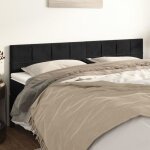 Vidaxl t�tes de lit noir 160 x 5 x 78 / 88 cm velours 346070