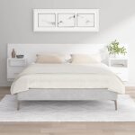 Vidaxl tte de lit avec armoires blanc bois dingnierie 3115716