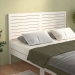 Vidaxl t�te de lit blanc 126x4x100 cm bois massif de pin 819011