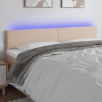 Vidaxl t�te de lit � led meuble de chambre � coucher accessoire de lit double t�te de cadre de lit int�rieur ...