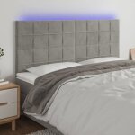 Vidaxl t�te de lit � led meuble de chambre � coucher accessoire de lit double t�te de cadre de lit int�rieur ...