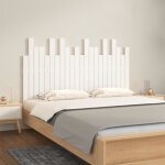 Vidaxl t�te de lit murale blanc 140x3x80 cm bois massif de pin 824819
