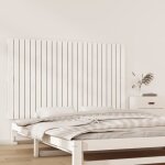 Vidaxl t�te de lit murale blanc 147x3x90 cm bois massif de pin 824894