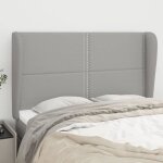 Vidaxl t�te de lit avec oreilles gris clair 147x23x118 - 128 cm tissu3117814
